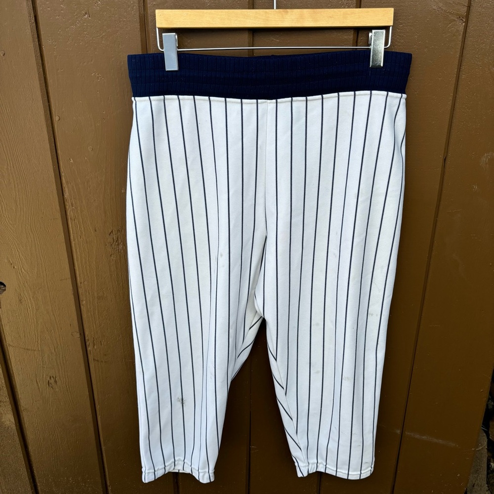 Vintage Rawlings Uniform Baseball Pants Made in USA Women’s XL White Blue Stripe